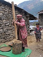 trekking de Syabru (1450 m ) à Gatlang (2300 m), 6h de marche y compris pause déjeuner - 
