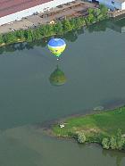 Vol en montgolfière - Descente sur le plan d'eau