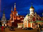 Kremlin, le soir - La Cathdrale de Kazan (coin Nord de la Place Rouge, en face de l'entre principale du GOUM)